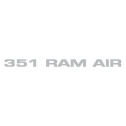 1971-72 HOOD EMBLEM DECAL, "351 RAM AIR" Argent